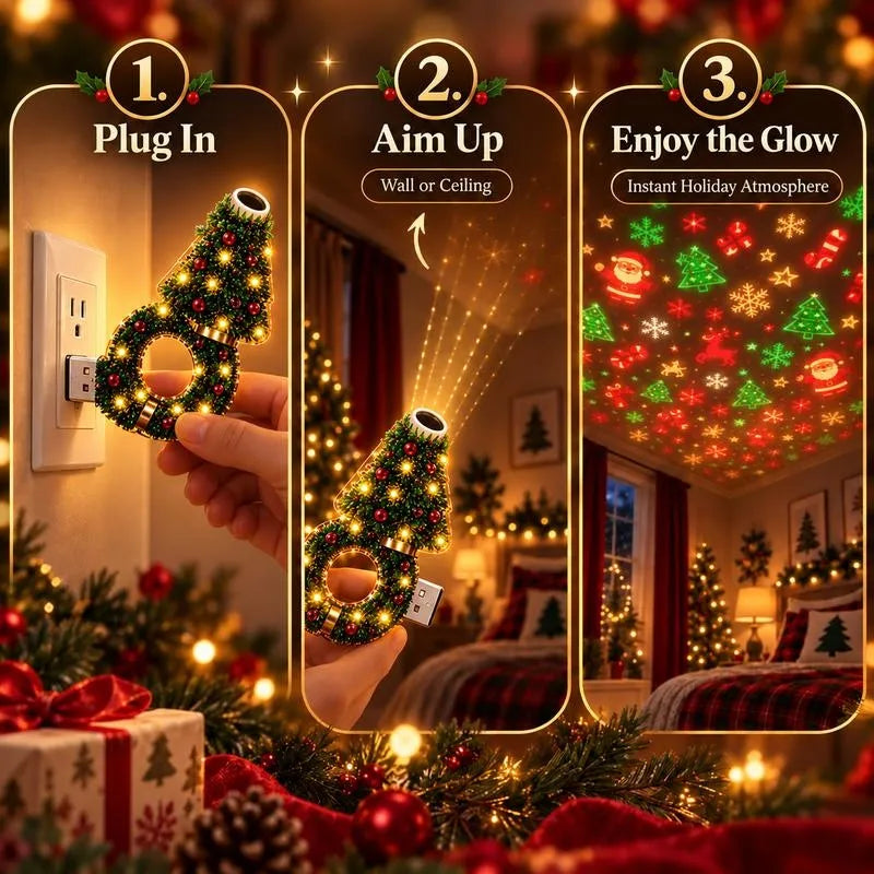 2026 New USB Plug-In Christmas Projector Night Light🎅🎄