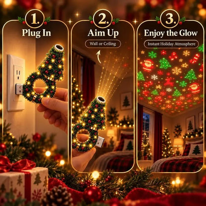 2026 New USB Plug-In Christmas Projector Night Light🎅🎄