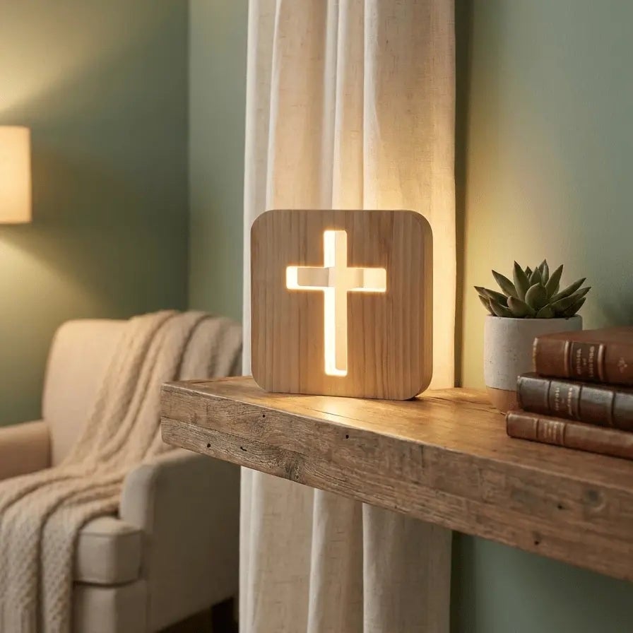 Lumen - Wooden Cross Lamp