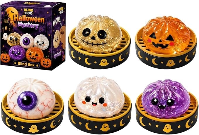 🔥49% OFF TODAY 🎃 Halloween Steamed Bun Squishy Mystery Box Toy