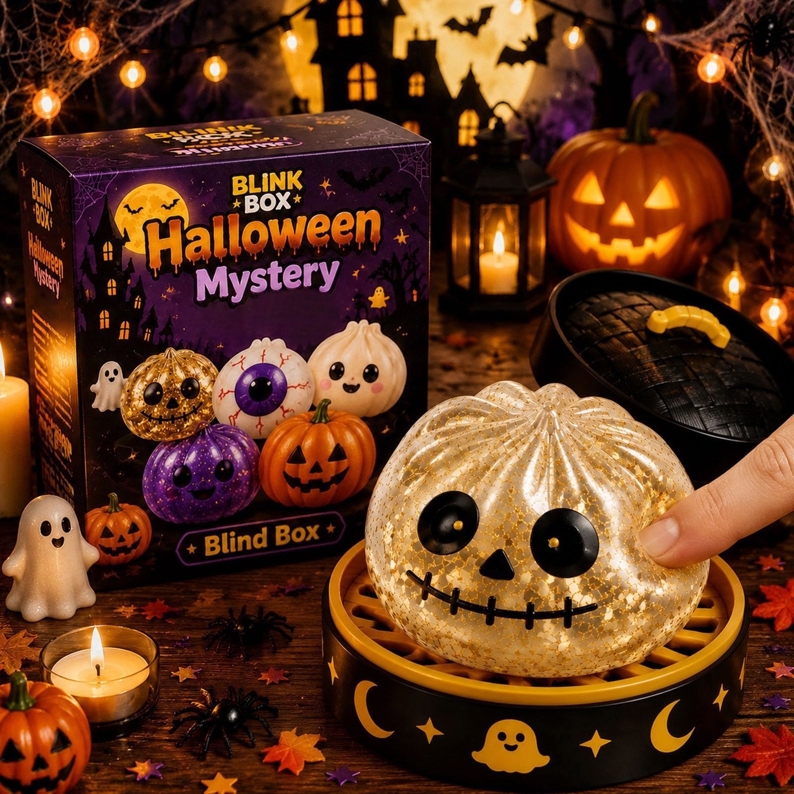 🔥49% OFF TODAY 🎃 Halloween Steamed Bun Squishy Mystery Box Toy