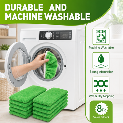 8PCS Reusable Microfiber Mop Replacement Pads