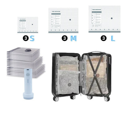 🏆LAST DAY SALE 50% OFF!!💞50K+ SOLD!✨X7 TravelShrink™ – Cordless Vacuum Compression Kit🧳