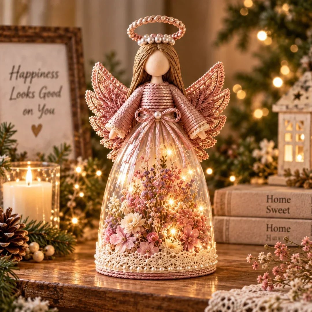 ⏳ Last Day 49% OFF – 👼 Blooming Guardian Angel Light | Floral Angel Figurine with Warm LED Glow in Lavender, Rose & Sage for Bedside Tables, Shelves & Meaningful Gifts ✨