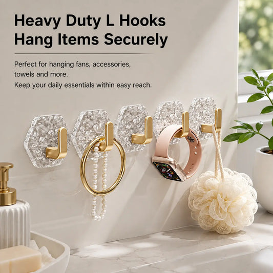 10 Pack Adhesive Wall Hooks for Kitchen and Bathroom