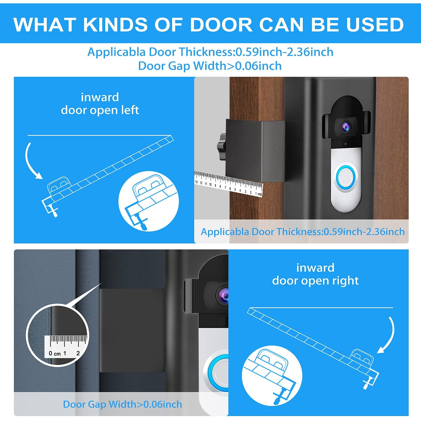 Anti-Theft Video Doorbell Door Mount