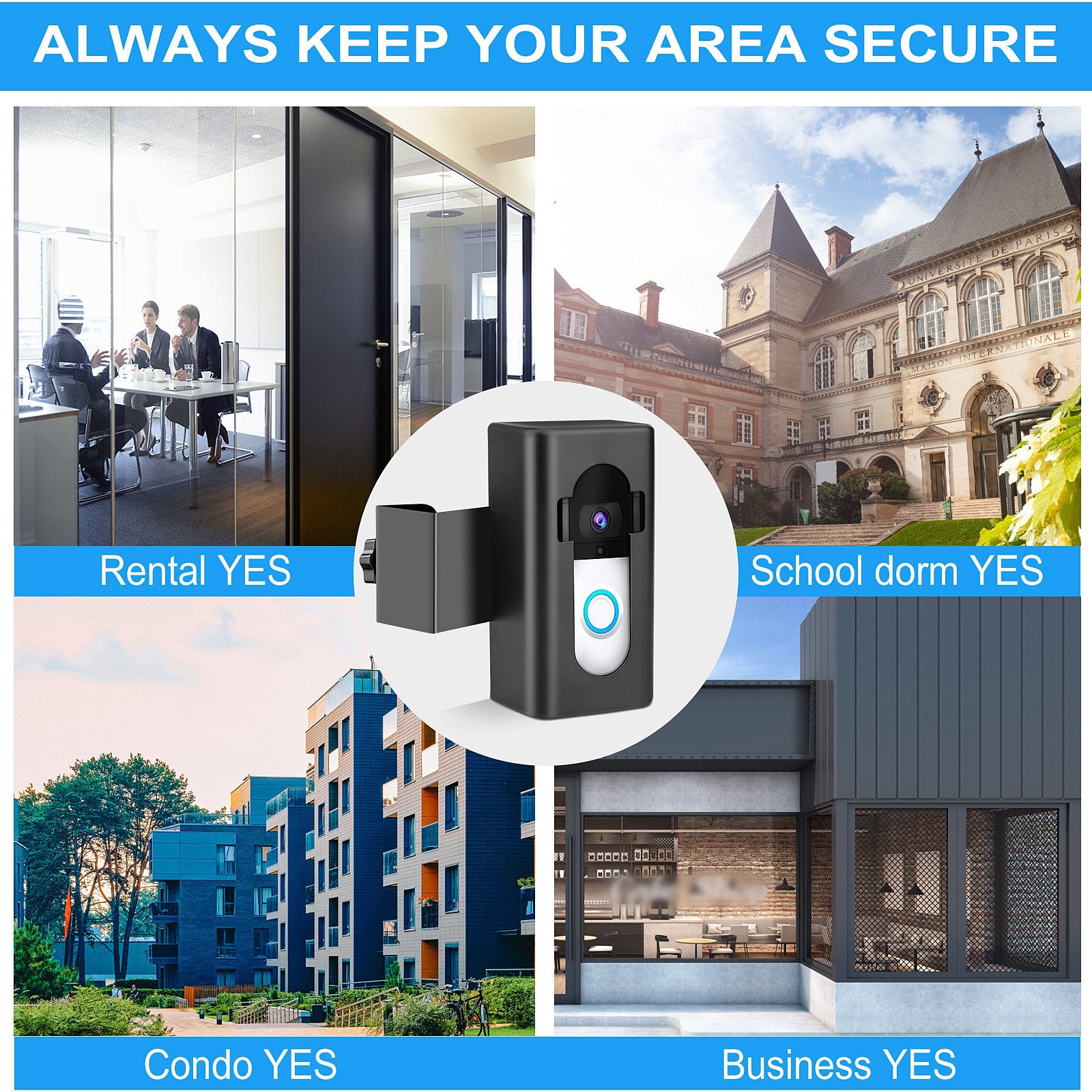 Anti-Theft Video Doorbell Door Mount