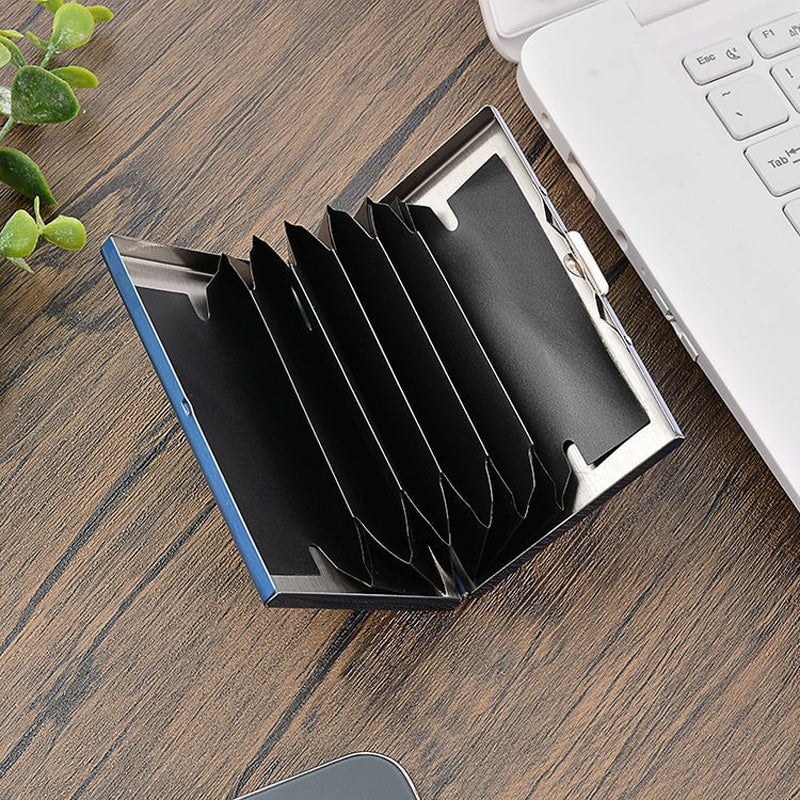💸 Price Drop! 💰RFID-blocking card holder – stainless steel, slim design, 3 capacities. 📇✨
