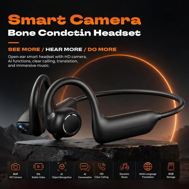 Headphones With 8MP EIS Stabilized Camera ( Limited-Time Offer & Free Shipping )