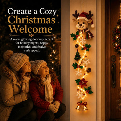 🎄🎅 Light-Up Christmas Door Hanger | 6 festive illuminated designs casting a warm glow, featuring 3D details and a space-saving vertical profile ✨
