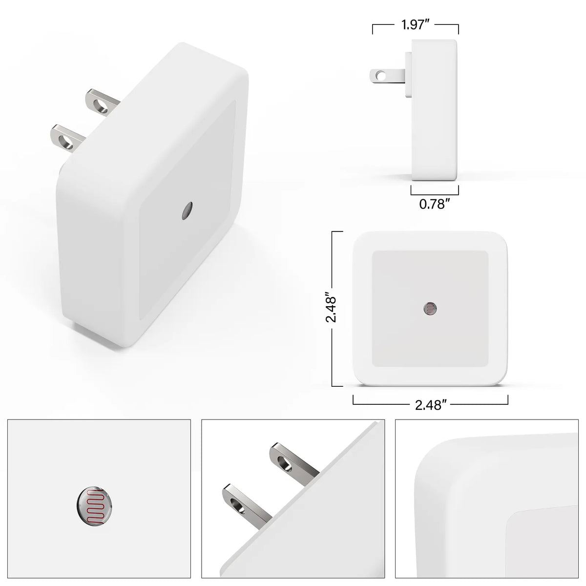 Night Lights Plug into Wall (6-Pack) - Dusk to Dawn Light Sensor