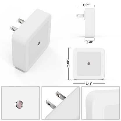 Night Lights Plug into Wall (6-Pack) - Dusk to Dawn Light Sensor