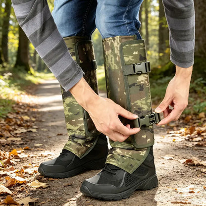 Unisex Adjustable Outdoor Snake-Resistant Leg Gaiters, Abrasion-Resistant Durable Fabric Protective Gear for Hunting, Hiking
