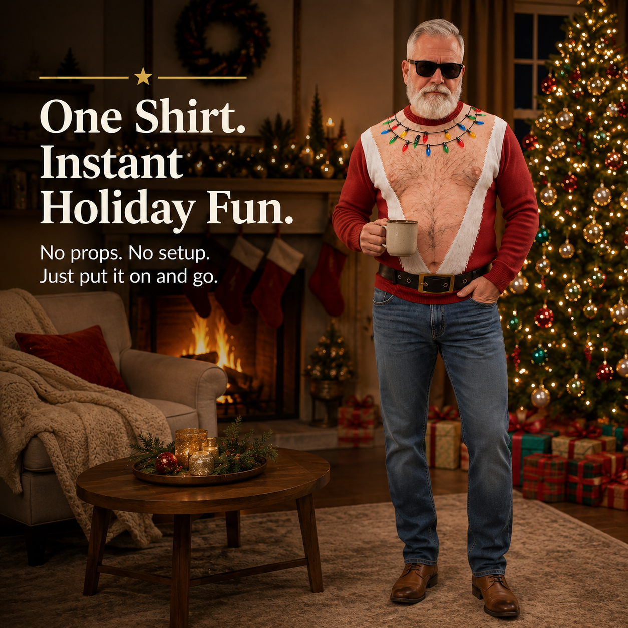 🎅Funny Santa Printed Sweater