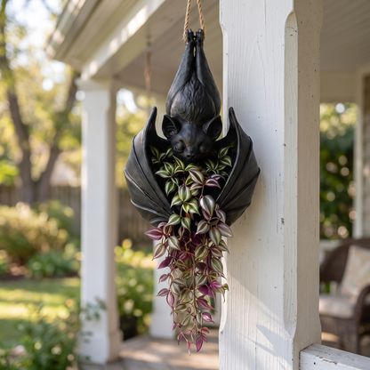 Gothic Hanging Bat-Shaped Plant Pot