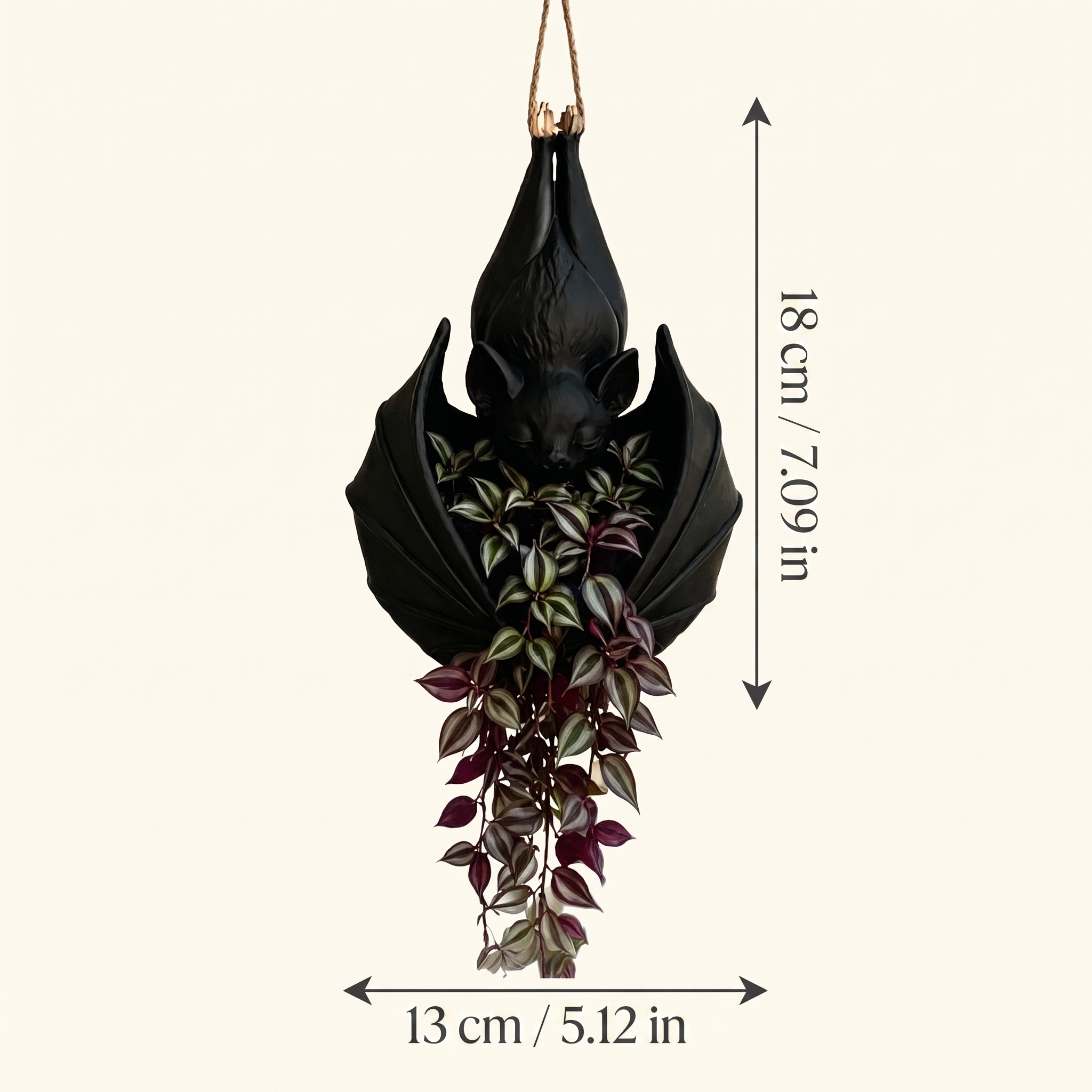 Gothic Hanging Bat-Shaped Plant Pot