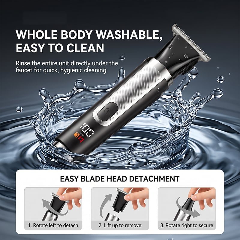 Waterproof Long Handle Body Grooming Trimmer