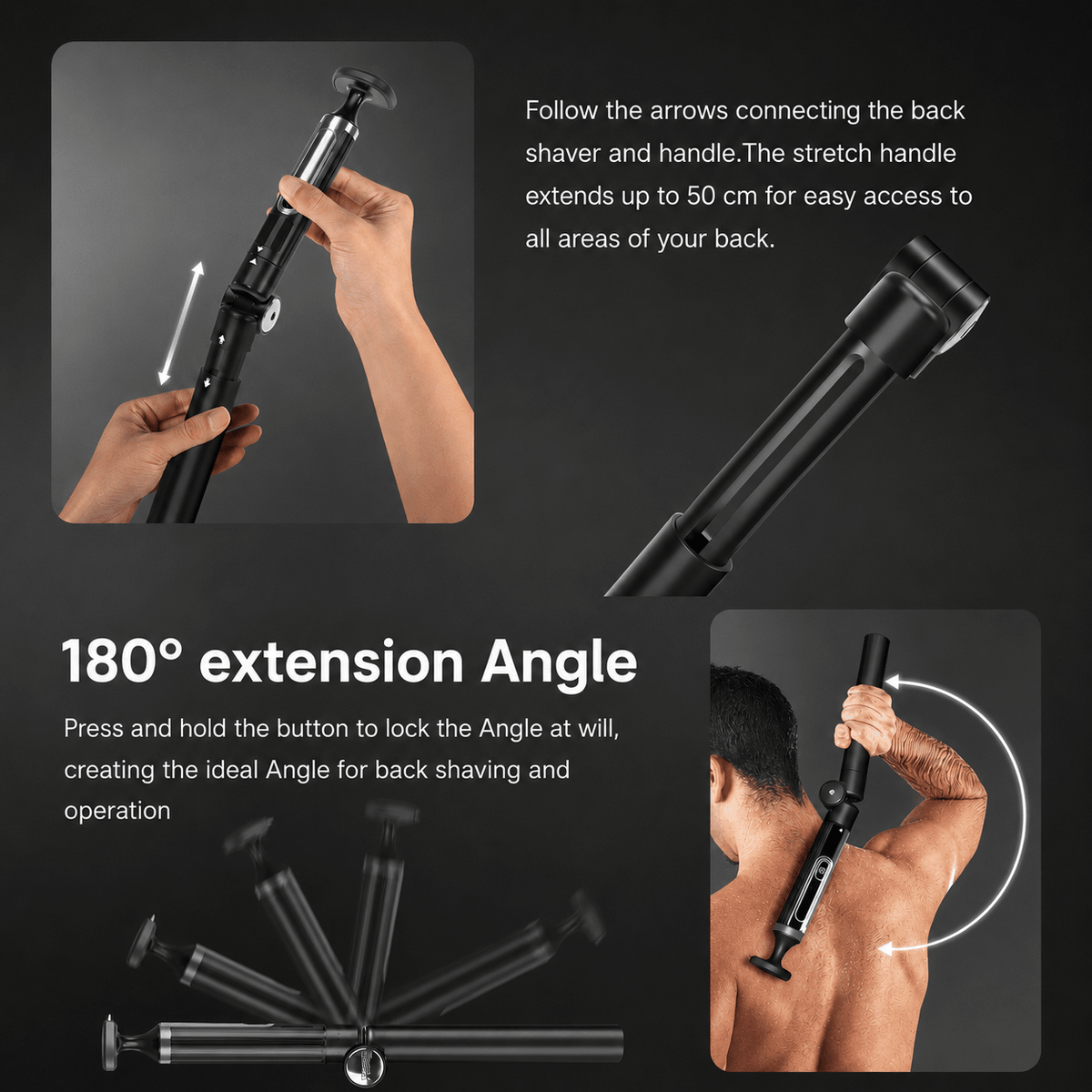 Waterproof Long Handle Body Grooming Trimmer