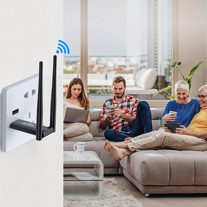 USB Wi-Fi Signal Booster - Dual Antenna & 2.4 GHz
