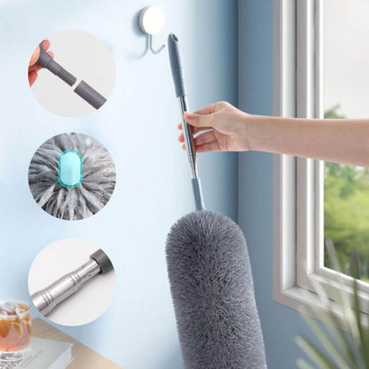 🪶 BUY 2 GET 1 FREE! ✨ Telescopic Microfiber Duster – 360°, extendable & washable 🏠