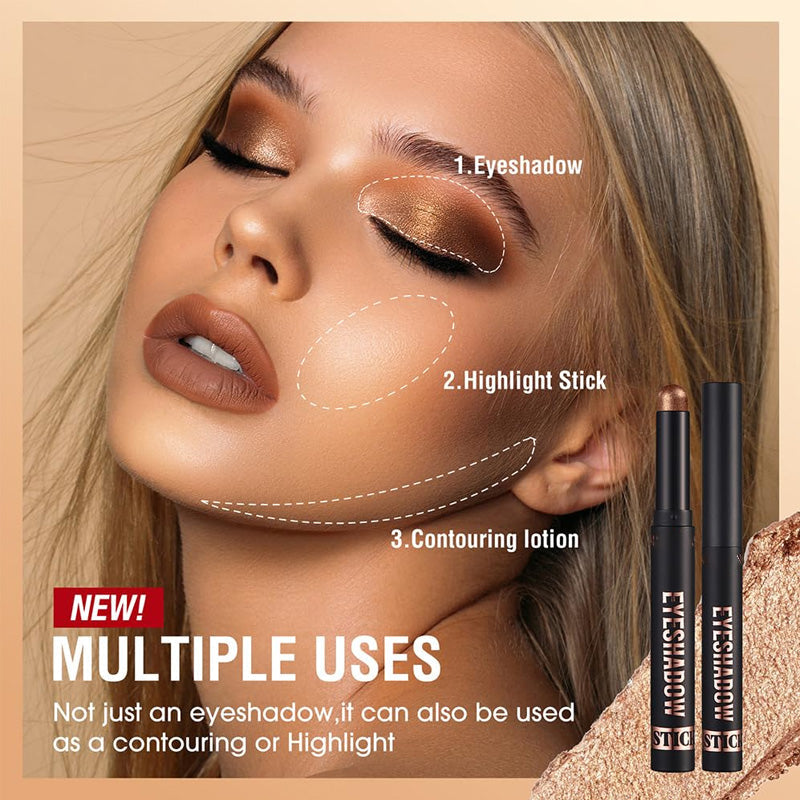 🎅ONLY TODAY -￡9.99 FOR 8 PCS!!🎄50K+ SOLD! 🎁✨8 Colors Glitter Eyeshadow Stick