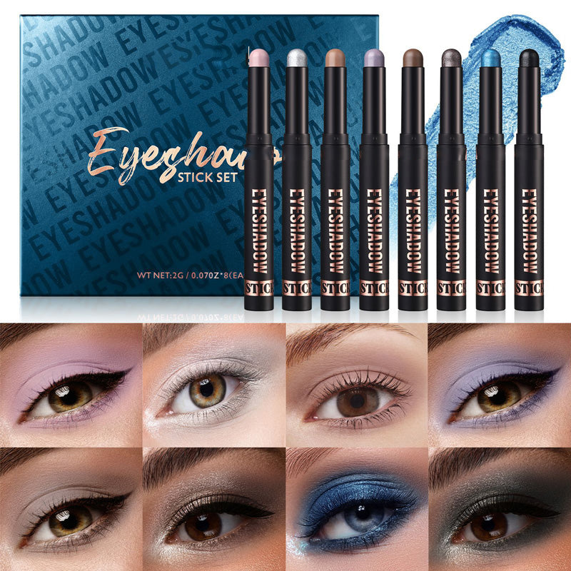 🎅ONLY TODAY -￡9.99 FOR 8 PCS!!🎄50K+ SOLD! 🎁✨8 Colors Glitter Eyeshadow Stick