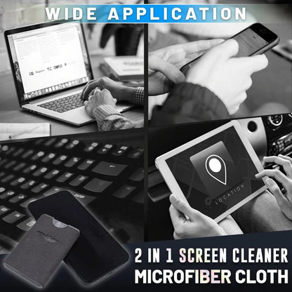 📱Buy 1 Get 1 Free✨2-in-1 Screen Cleaner & Microfiber Cloth – Portable, Residue-Free, Gentle 🧽