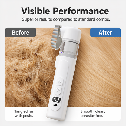 ⏰LIMITED TIME PRICE: ONLY ￡13.99!!!🔥Electric Pet Flea Remover and Detangling Comb