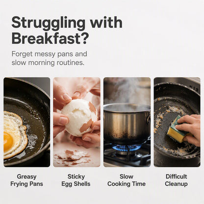 🥳2026 HOT SALE🥳💞50K+ SOLD! 🥗🎁 Microwave Egg Poacher——Dual‑cavity, non‑stick & easy clean. Healthier than frying – stock up & save! 🏠✅