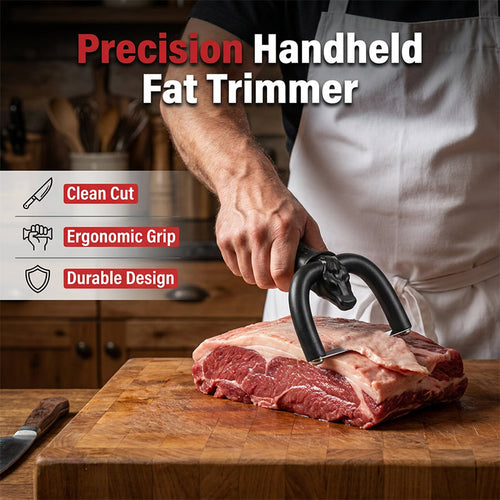 🔥🥩 Handheld Fat Trimmer for Beef & Pork, Portable Meat Fat Remover Tool, Easy Brisket Trimming BBQ Kitchen Gadget