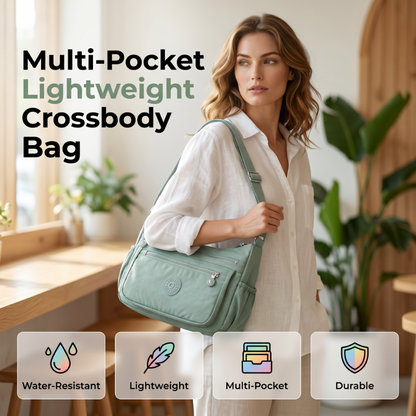 ⏰🔥 50% OFF SALE! 🎒✨ Multi-Pocket Crossbody Bag – Lightweight, Water-Resistant, and Perfect for Keeping Everything Organized