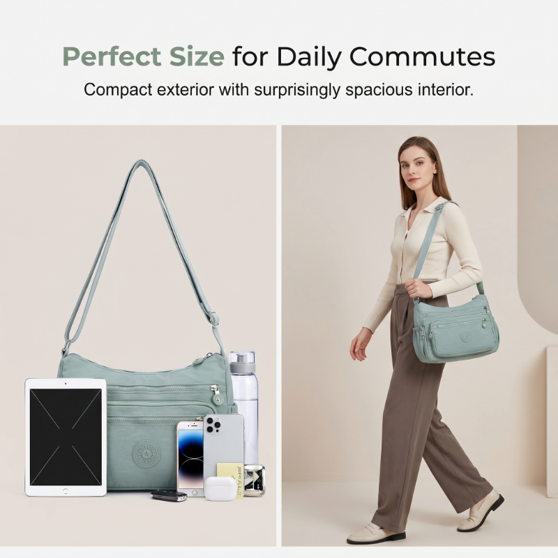 ⏰🔥 50% OFF SALE! 🎒✨ Multi-Pocket Crossbody Bag – Lightweight, Water-Resistant, and Perfect for Keeping Everything Organized