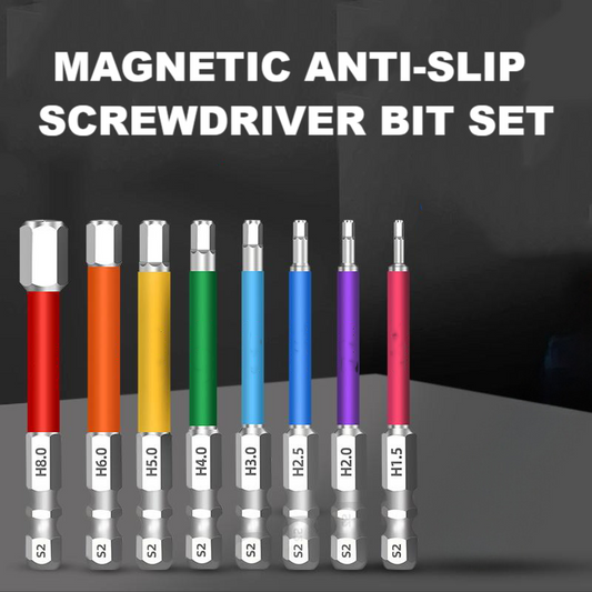 🛠️50% OFF NOW! Magnetic Anti-Slip Screwdriver Bit Set – S2 Steel Hex Driver Bits for Electric Screwdriver & Hand Repair Work