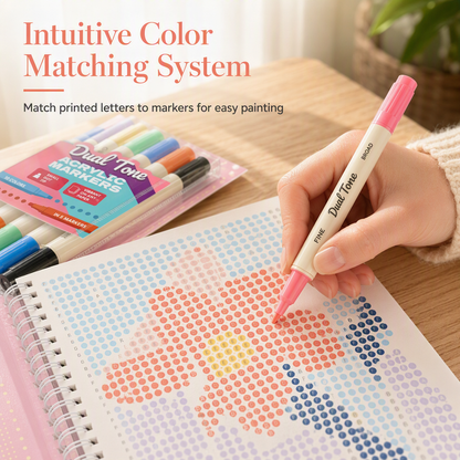🎨✨ Mindful Dot Coloring Set – Match, Dot & Reveal Beautiful Art