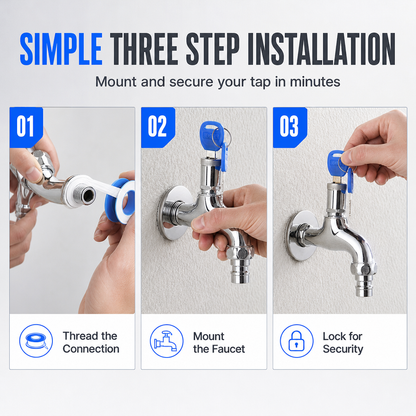 Lockable Outdoor Water Faucet with Key