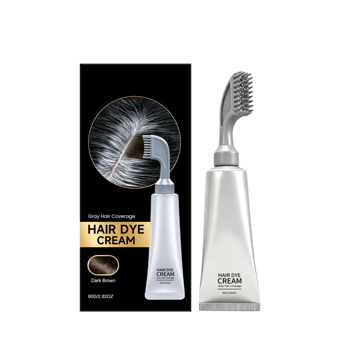 Instant Gray Coverage Hair Dye Comb for Men & Women