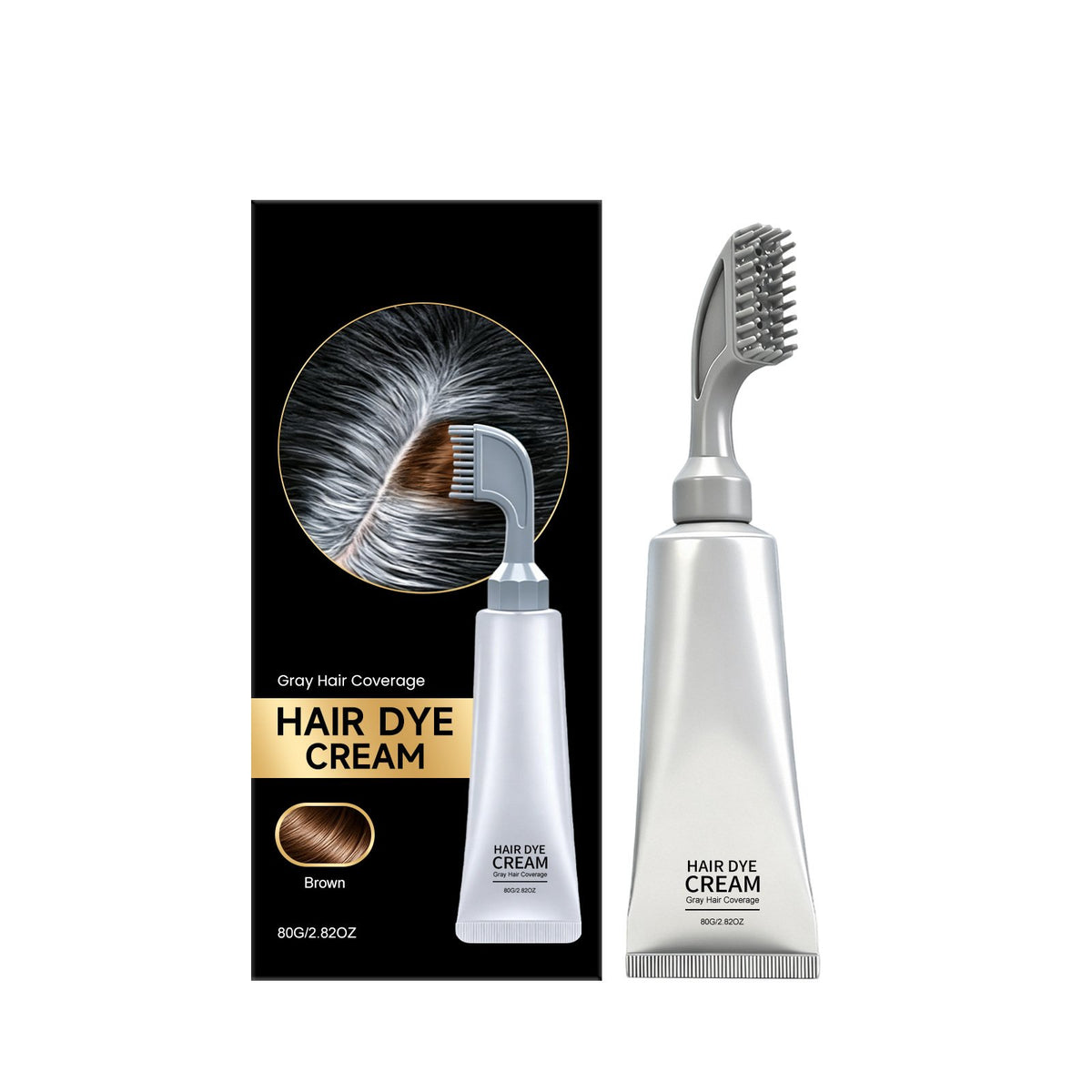 Instant Gray Coverage Hair Dye Comb for Men & Women