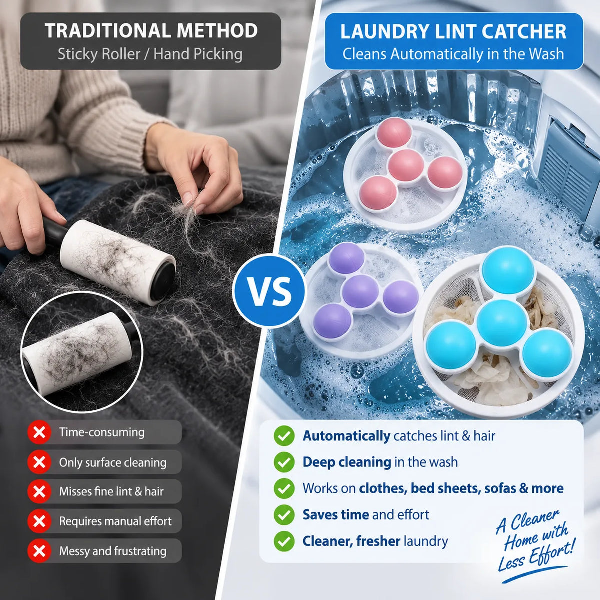 Reusable Washing Machine Hair Remover | Lint Catcher | Buy 2 Get 2 Free🔥