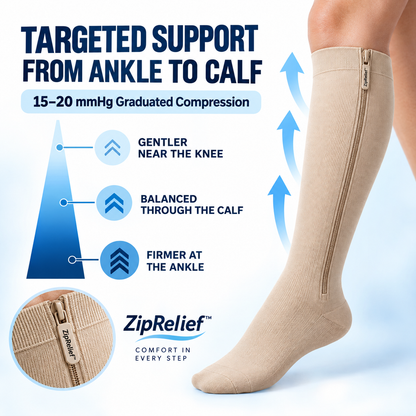ZipRelief™ Compression Socks – 2 Pairs