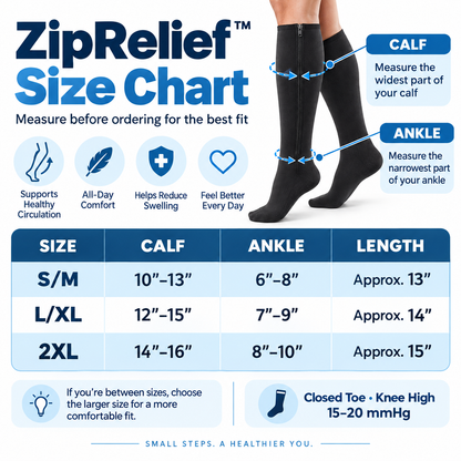 ZipRelief™ Compression Socks – 2 Pairs